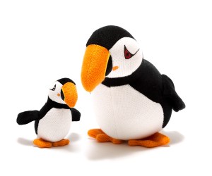 puffin toy and rattle
